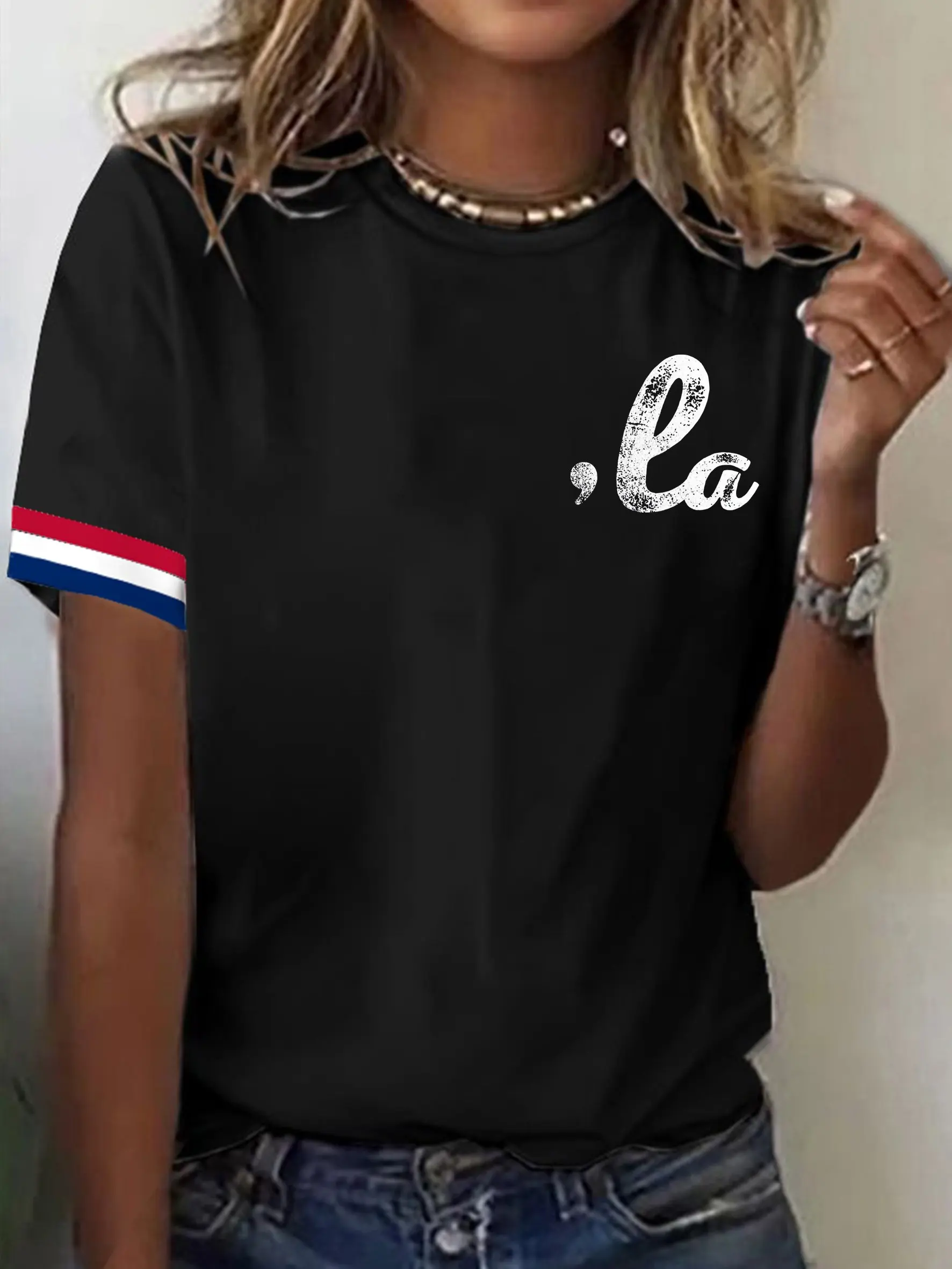 Women's La Printed Short-Sleeved T-Shirt