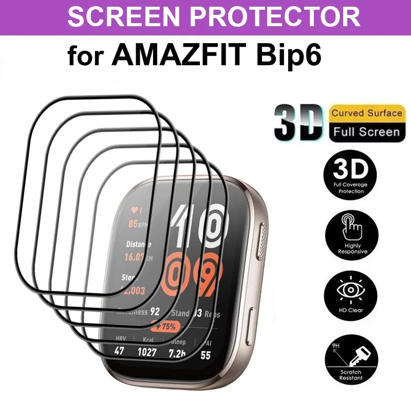 

100 шт. 3D защитная пленка для смарт-часов для Amazfit Bip6, полное покрытие, устойчивая к царапинам защитная пленка из ПММА для Amazfit BIP 6