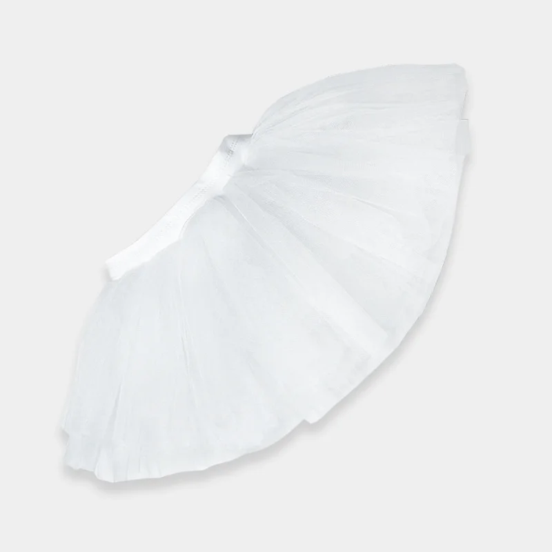 Atacado barato de alta qualidade 4 camadas crianças meninas dança saias tule rosa branco criança ballet tutu saias