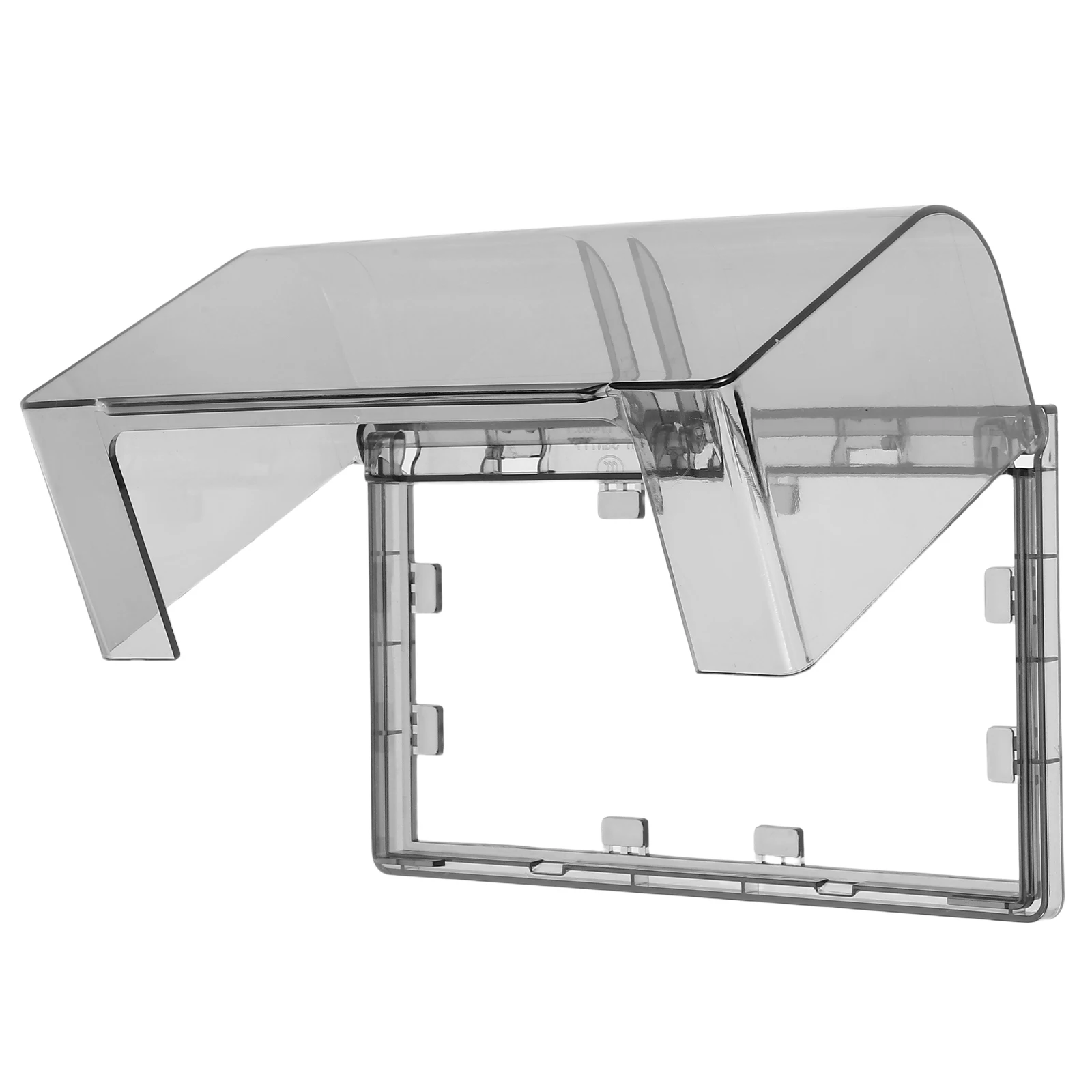 

1pc 86 Type Double Gang Waterproof Socket Box Transparent Black Adhesive Cover Durable Splash Proof Easy Installation Home