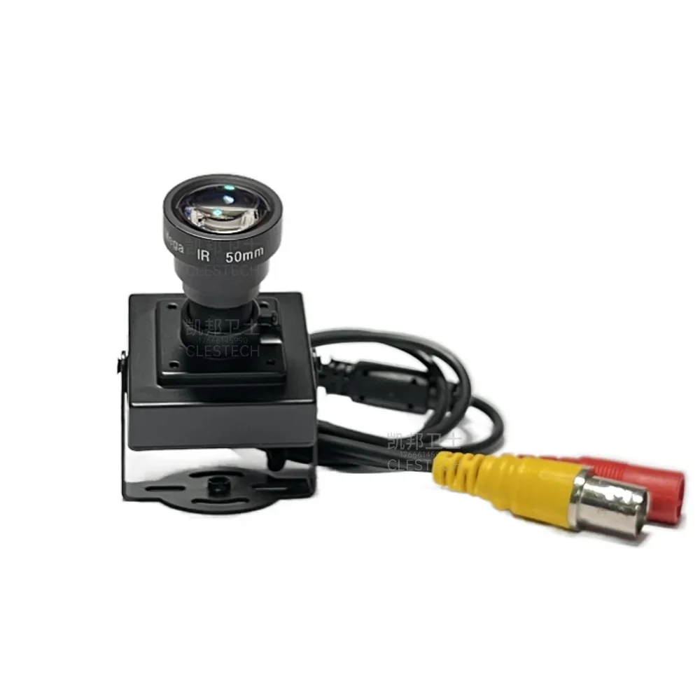 50mm Mini CCTV Camera - 6° Super Remote Detection 1200TVL HD Analog CVBS Metal Security for Car Overtaking Person Monitor DIY