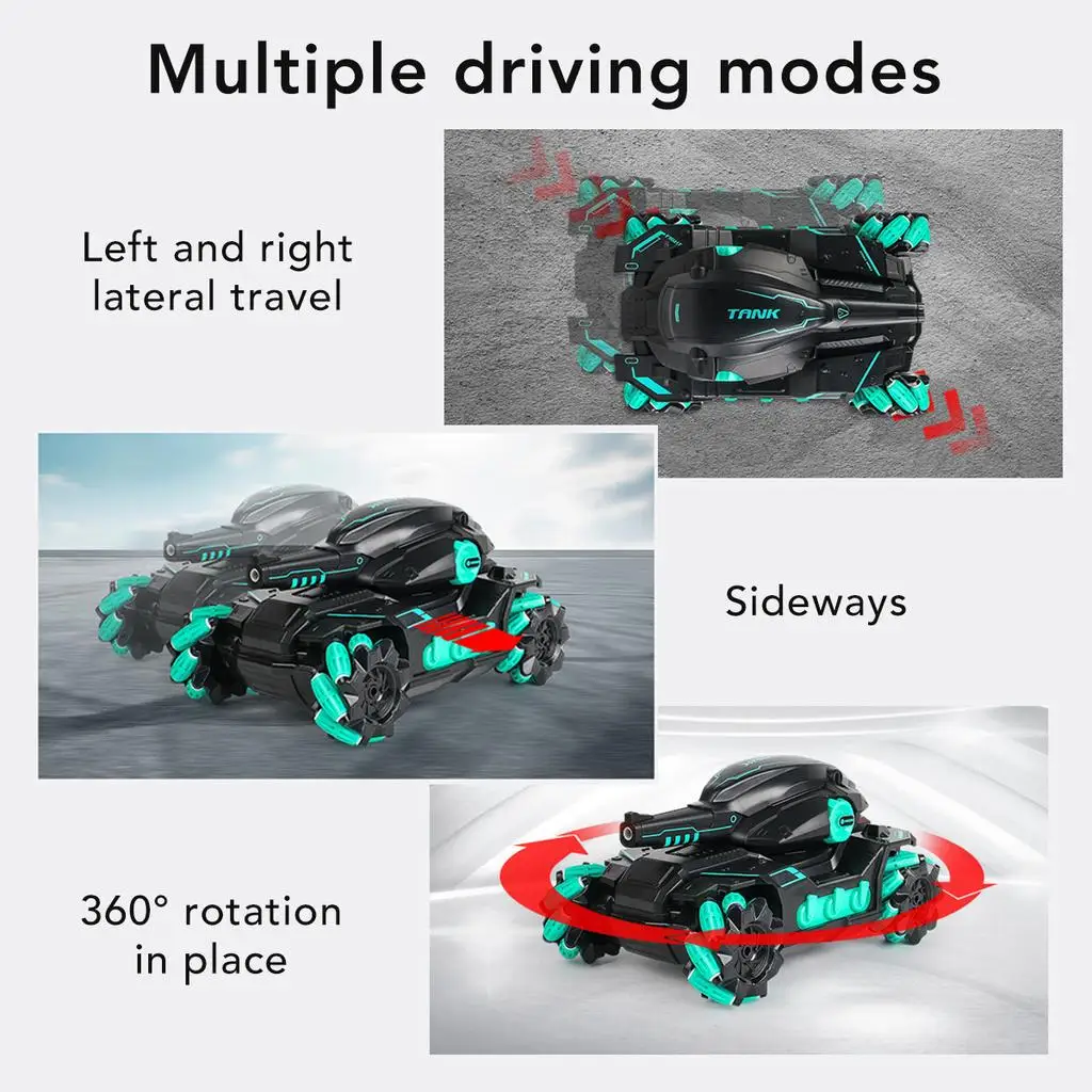 Zbiornik Rc zabawka 2.4G sterowany radiowo samochód 4WD Crawler bomba wodna wojna Tank Control gesty Multiplayer zbiornik RC zabawka dla chłopca