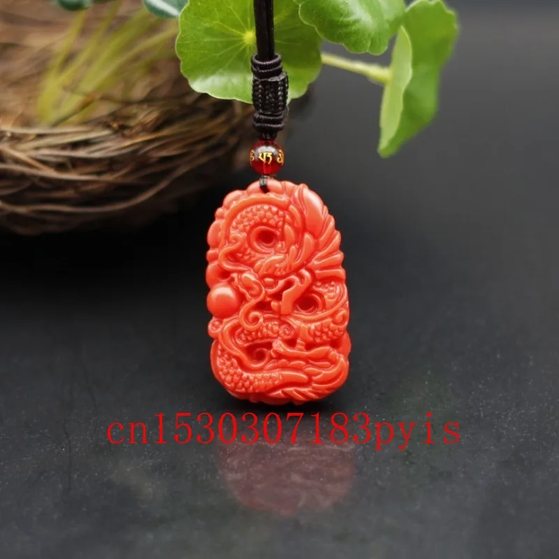 

Natural Red Hetian Jade Zodiac Dragon Pendant Necklace Fashion Fine Jewelry Making Charm Boutique Jadeite Amulet Gifts for Men