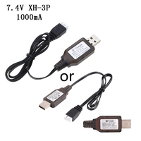 7.4v XH-3P 1000 500mA 2S Lipo Battery Plug Input USB For RC Car Boat Helicopter Drop Shipping
