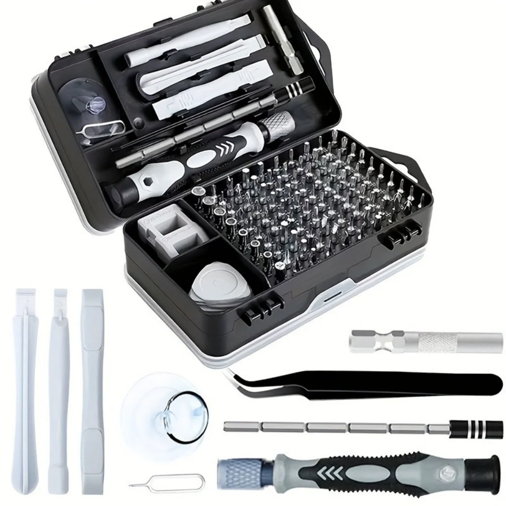 115‑in‑1 Precision Screwdriver Kit, Magnetic Bits Professional Nut Driver Multi‑tool Set for Laptop Phone Tablet PC Electronics