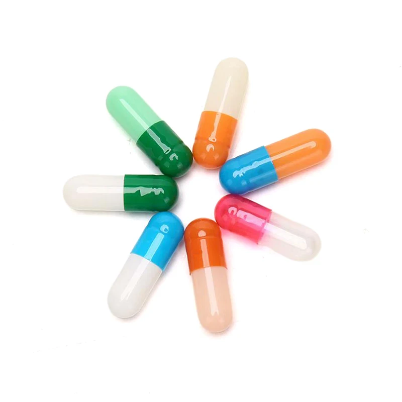 كبسولة جيلاتين صلبة للطب ، فارغة ، فراغية ، إعادة ملء ، حبوب ، مقاس 2 # ،