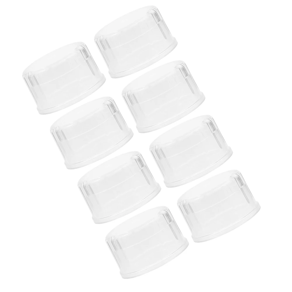 

8pcs Cocktail Set Replacement Lids Compact Spillproof PC Material Bar Home Use Bubble Tea Caps Transparent for Drinks