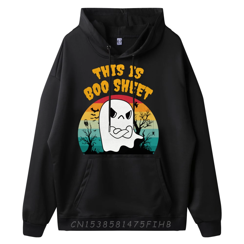 This Is Boo Sheet Ghost Retro Halloween Costume Men Graphic Tee Polyester Soft Oversized Hoodie Men Chinese Style