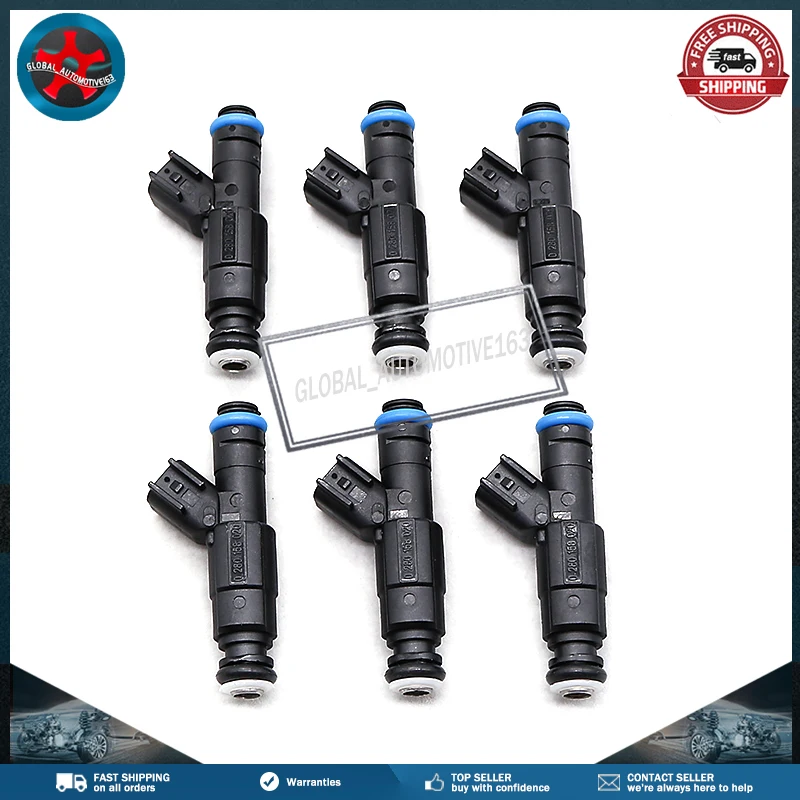 6Pcs Fuel Injector 0280158020 For Jeep Liberty Grand Cherokee Commander Dodge RAM 1500 Durango Dakota Nitro Mitsubishi Raider