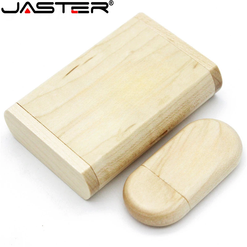 JASTER USB Flash Drive 2.0 128GB 64GB 32GB Wooden/Bamboo Memory Stick 16GB 8GB Pen Drive Photography Gift (No Customized Logo)