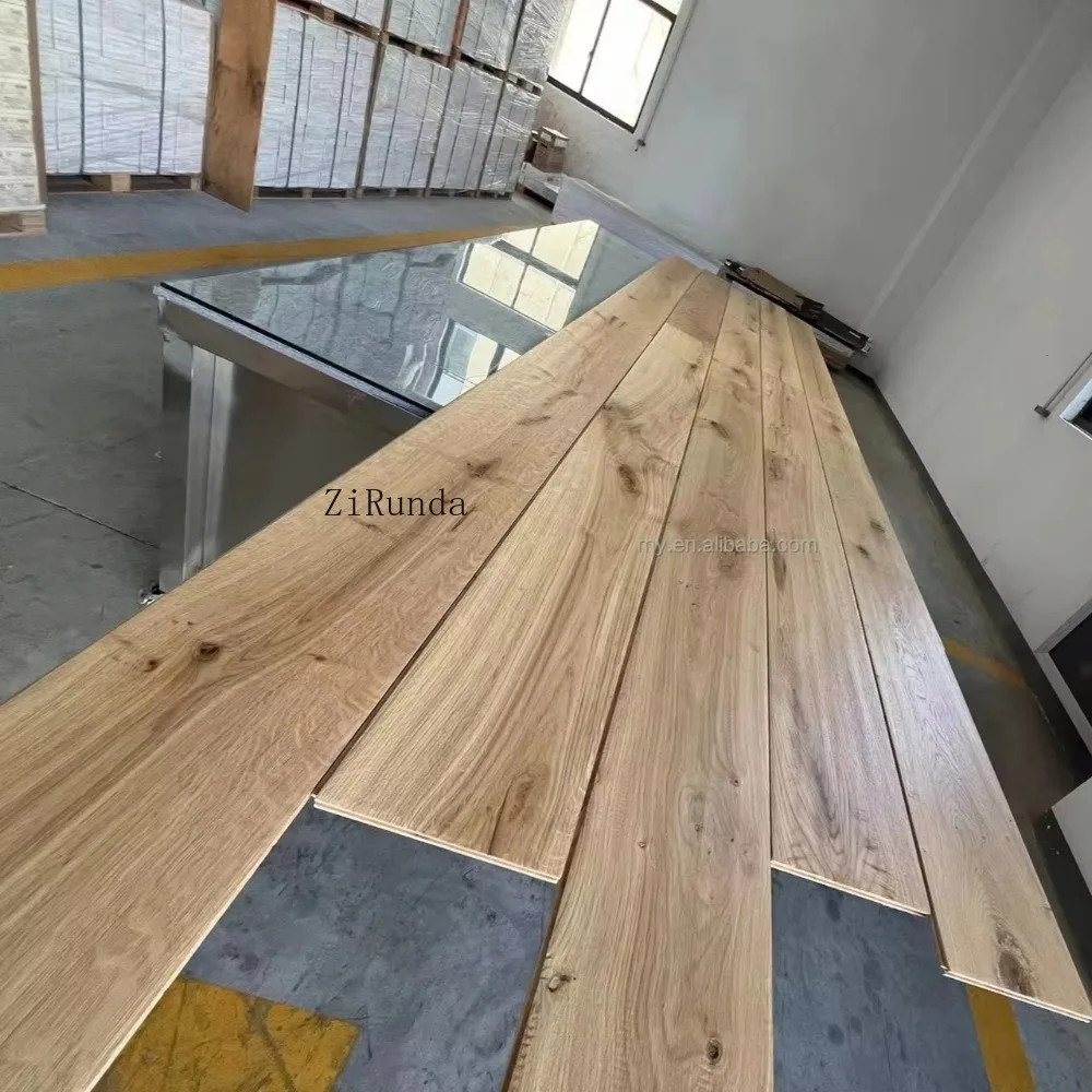 화이트 오크 바닥재 맞춤형 버전 190/220/240/260mm 오크 엔지니어드 우드 플로어