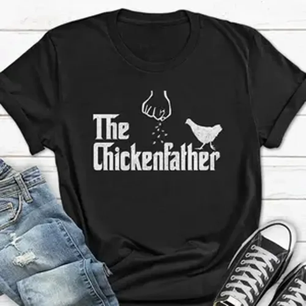 Chicken Dad Shirt for Men, Chickenfather Men's T-shirt, Farming Lover T-shirt for Him, Father's Day Farmer Gift, Farm Owner Tee from Wife