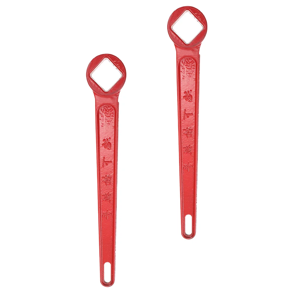 

2 Pcs Fire Hydrant Wrench Firefighter Fighting Tool Sprinkler Portable Spanner Metal Wrenches Firefighting Spanners