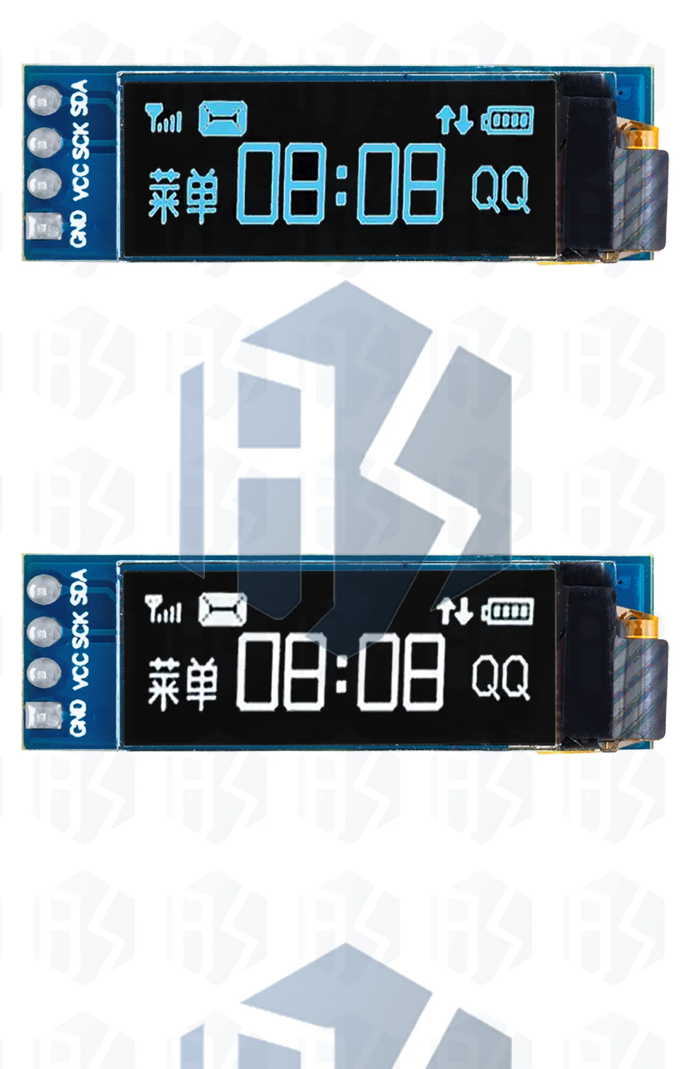 1~10PCS 0,91 Zoll OLED-Modul 0,91' Weiß Blau Gelb OLED 128X32 OLED LCD LED-Anzeigemodul 0,91' IIC-Kommunikation EGBO – Detail 6