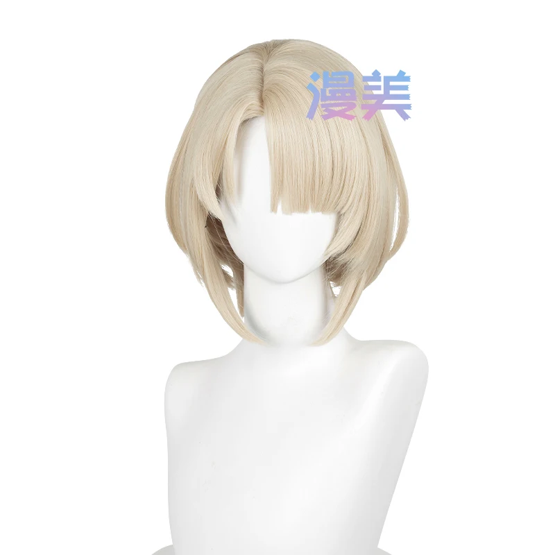 Fontaine freminet วิกผมคอสเพลย์วิกผมสั้นผู้หญิงทนความร้อนวิกผมปลอมวิกผมบทบาทการเล่น