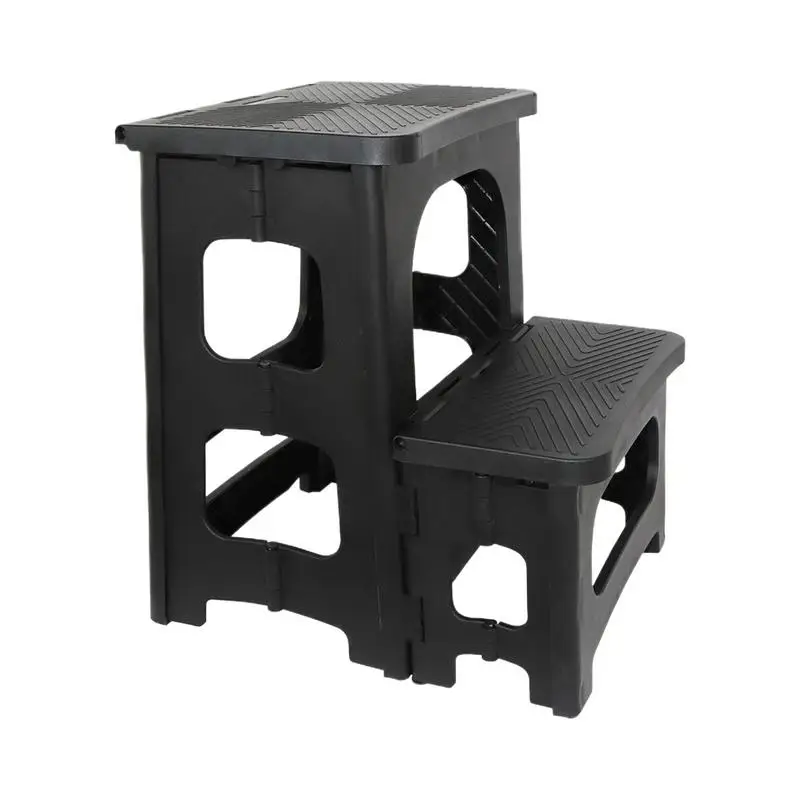 

2 Step Stool Foldable 250 Lbs Load Bedside Step Stool Closet Step Stool 2 Step Folding Step Stool Stable Two Step Ladder For