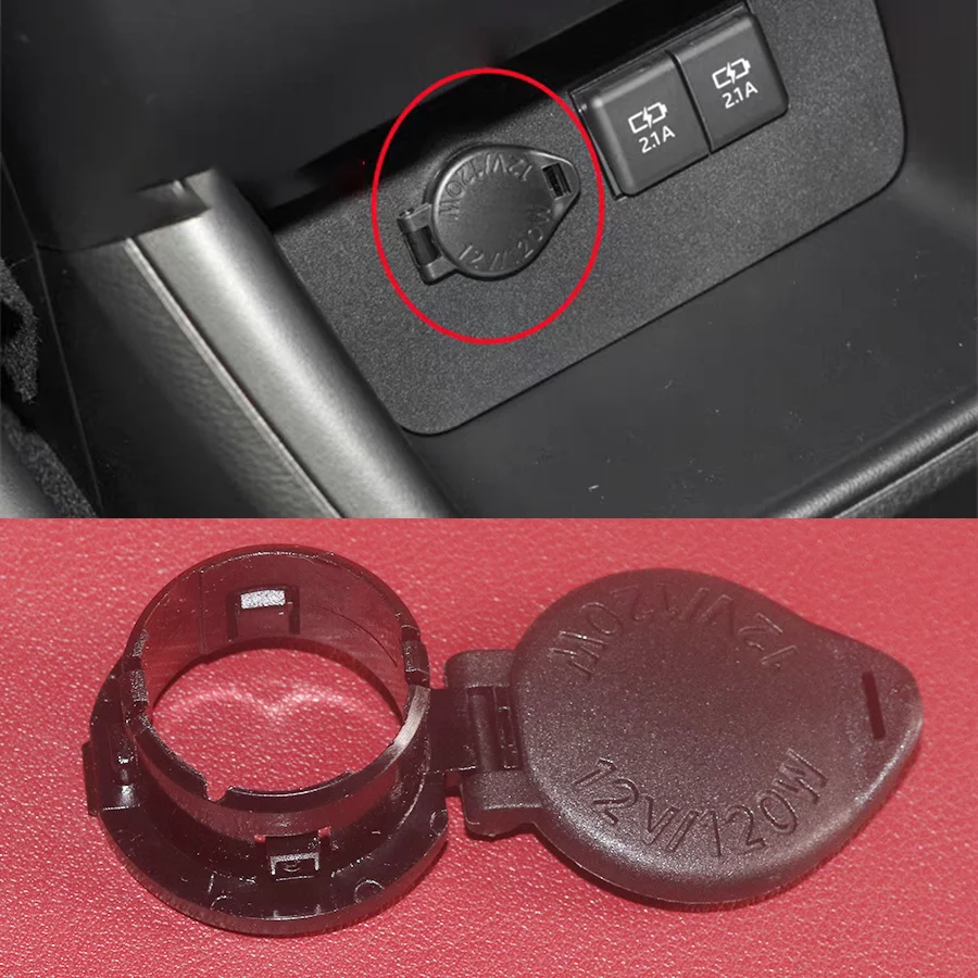 

1Pc Car Interior Cigarette Lighter Cover Power Socket Protection Cap Lid 85535-08010 Fit For Toyota Sienna 2010-2020/Tacoma