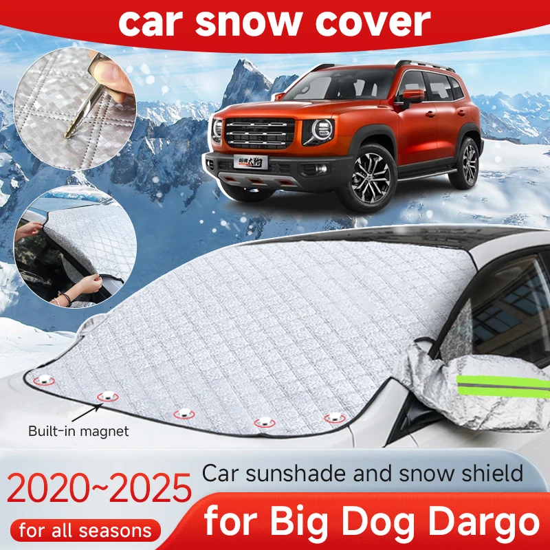 Car Snow Shield Cover for Haval Big Dog Dargo 2020~2025 Winter Covers Front Window Anti Frost Outdoor Protection Car Accessories