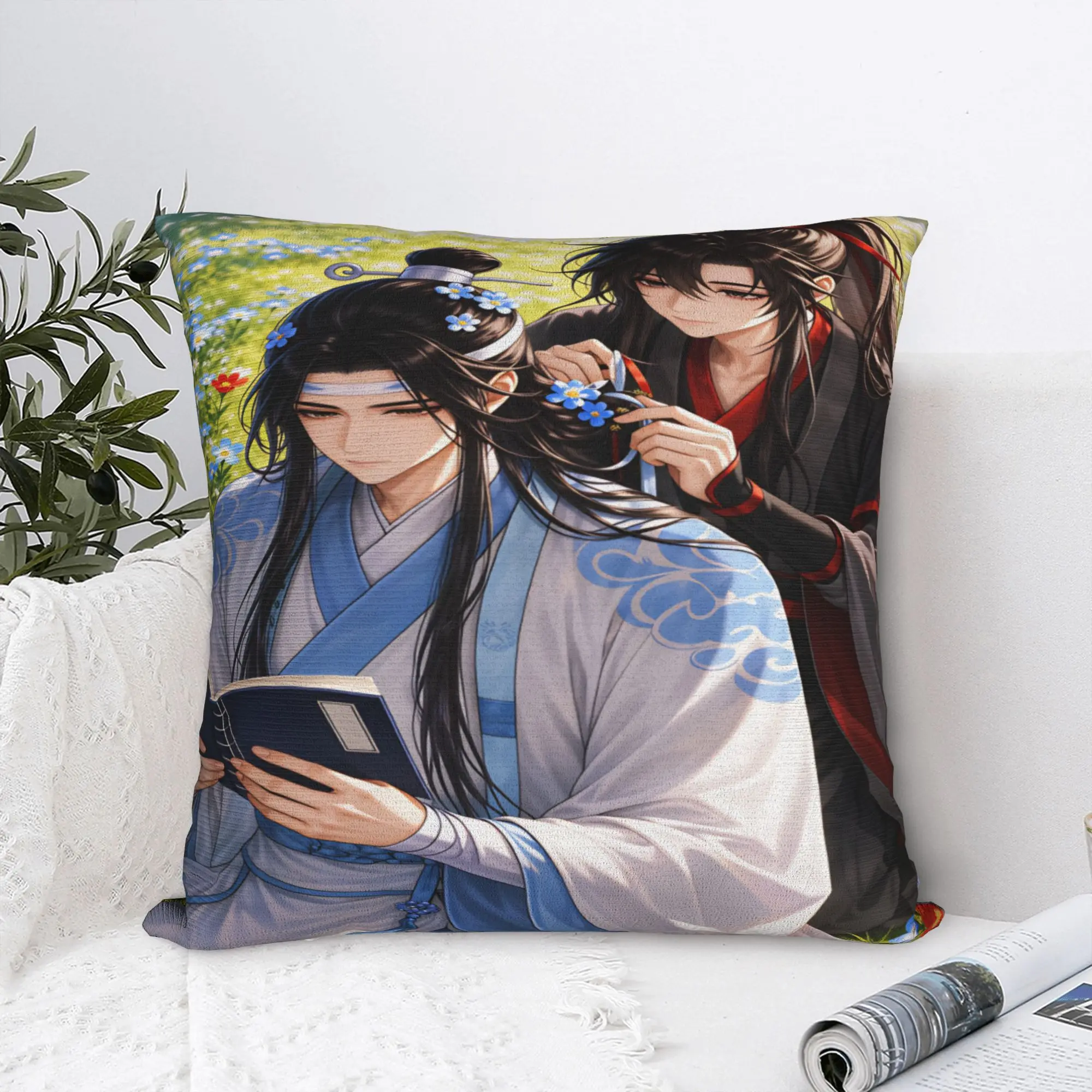 The Untamed Wang Yibo Wei Wuxian  Pillowcases  Morden Pillow Case For Couch Sofa Bedroom Soft Pillow Cover