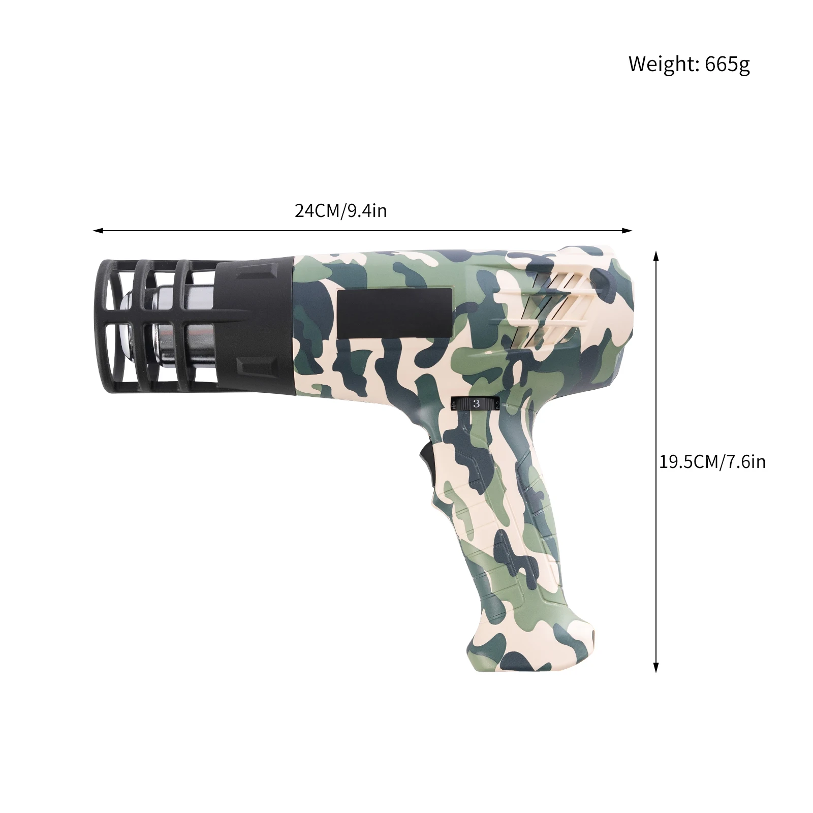 Popularna opalarka z regulacją temperatury, moc 2000W, napięcie 220V