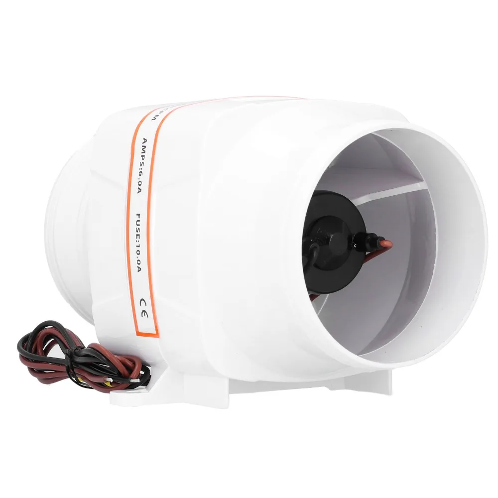 

4in 270CFM InLine Bilge Air Blower 12V High Airflow AntiCorrosion Marine Boat Accessory