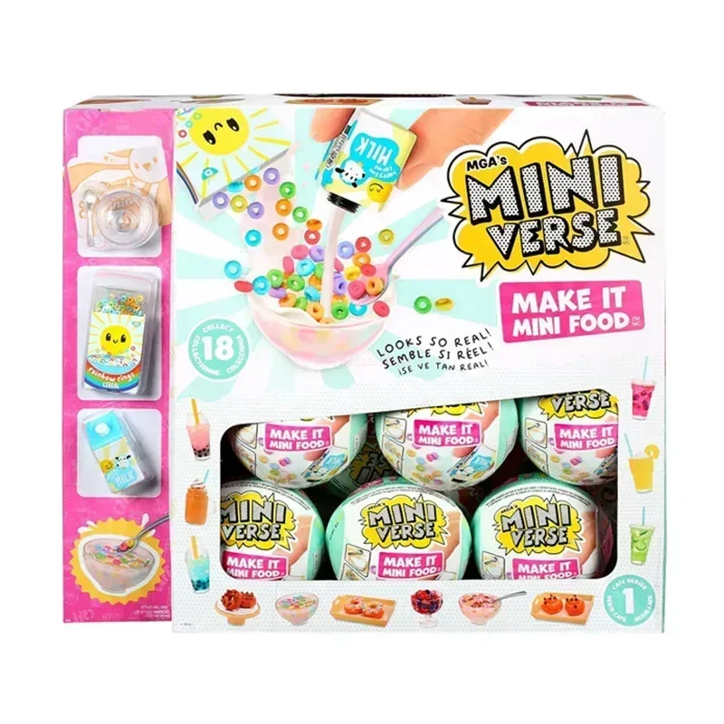 Miniverse 3 Make It Mini Food 시리즈 블라인드 박스, 맛 좋은 차 및 딤섬, 미스터리 박스, 미니 PVC 크리스마스 선물, 어린이 장난감, 신제품