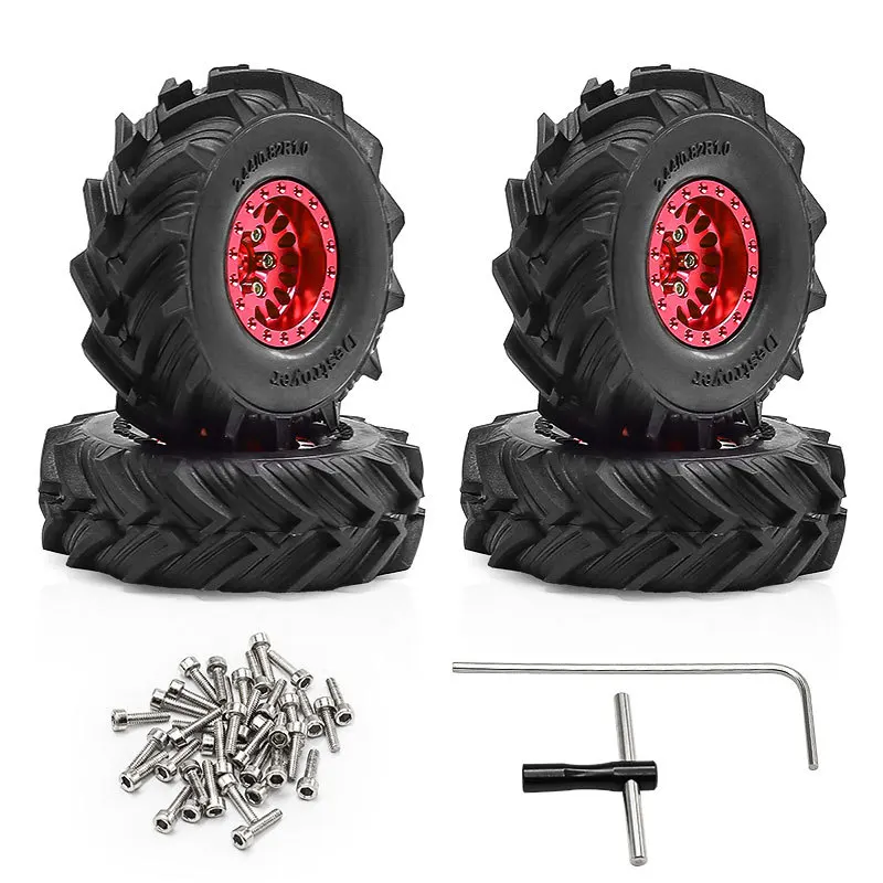Set di Cerchi Beadlock 1.0 per Pneumatici Fuoristrada per Auto RC Crawler 1/24 Axial SCX24 FMS FCX24 Enduro24 AX24