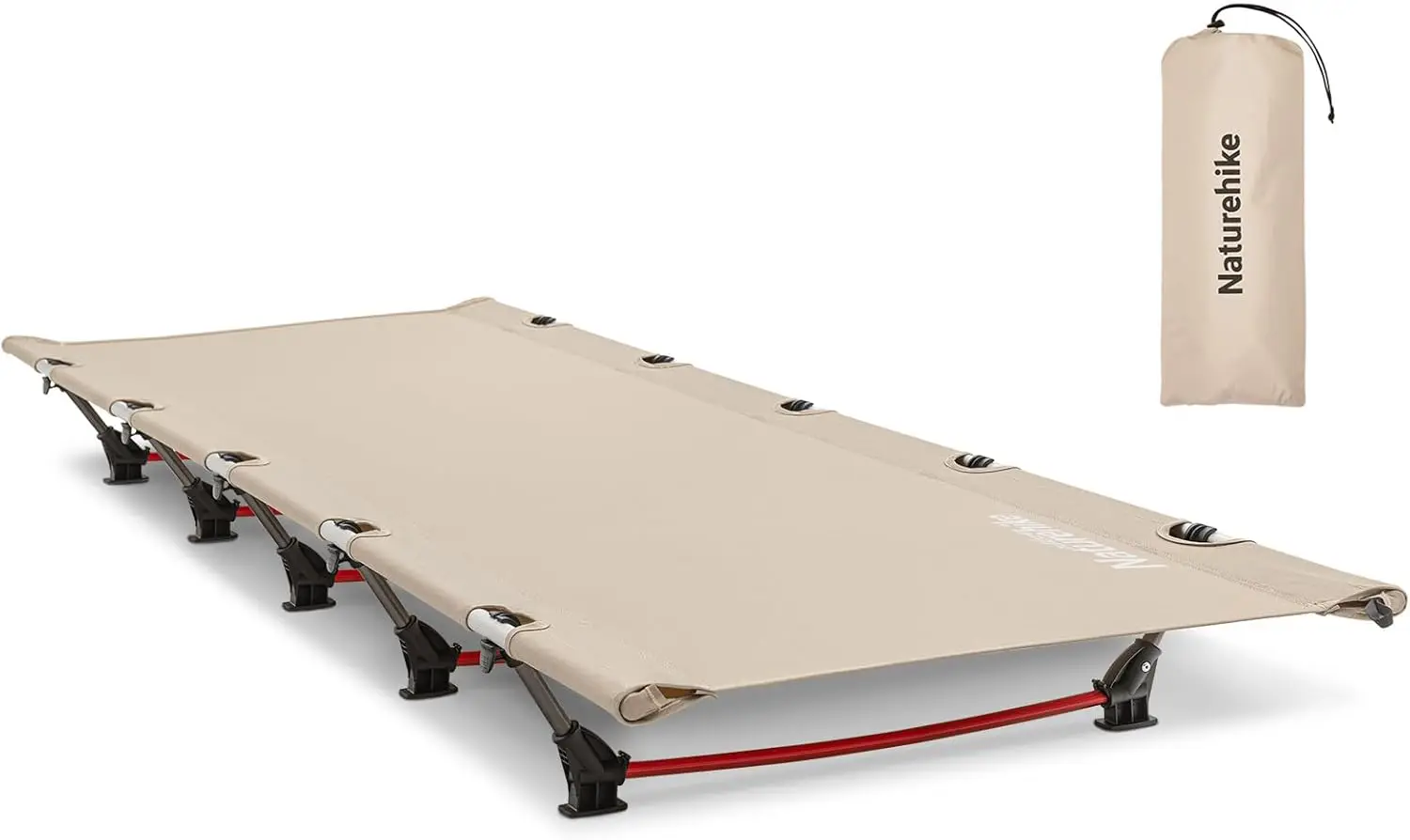 

Сверхлегкая походная кроватка, складная кровать-палатка для легкой сборки для пеших прогулок и альпинизма, поддерживает 330 фунтов с сумкой для переноски, Kahki