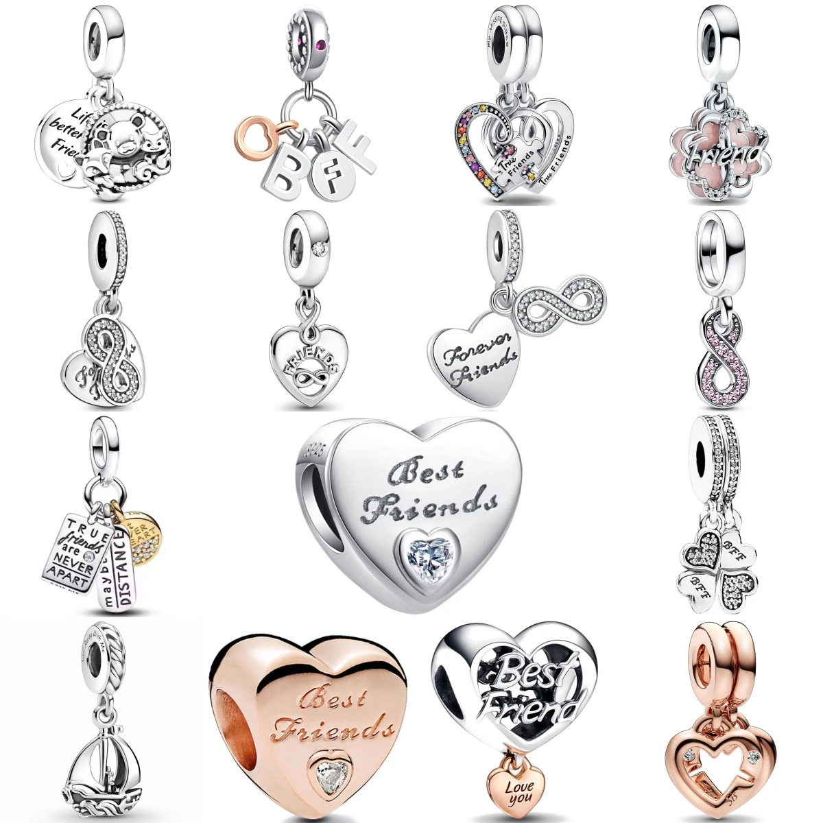Nova moda 925 prata esterlina melhor amigo barco à vela encantos pingente caber pulseira original jóias diy para o presente do dia das mães