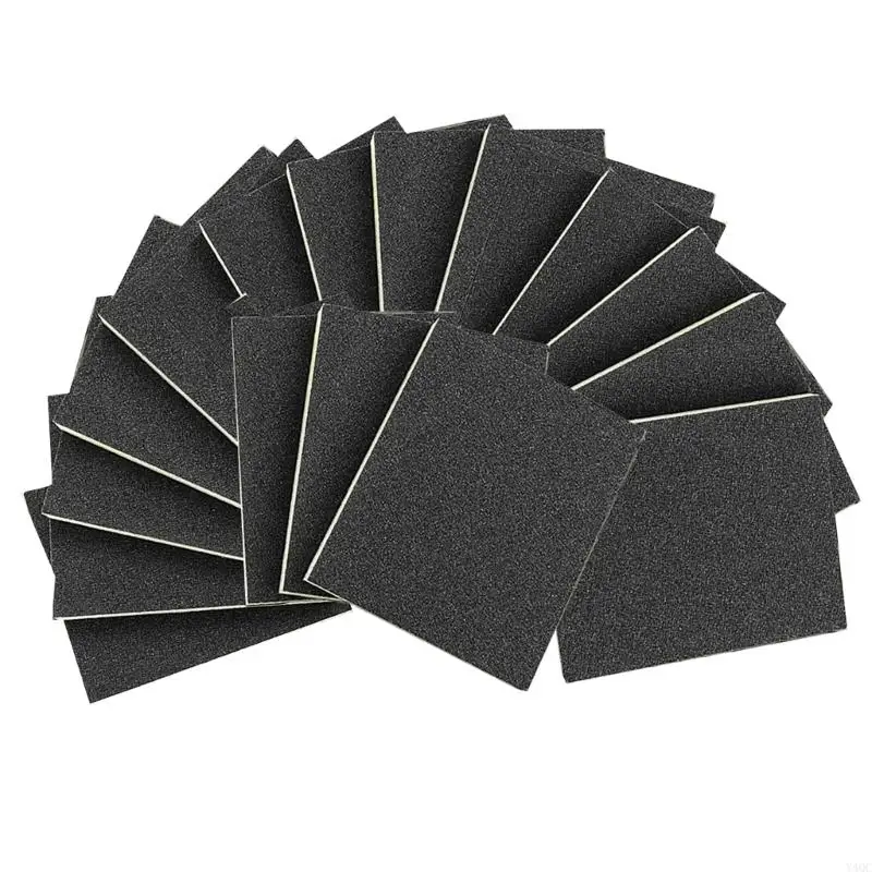 Pack Of 18 Sanding Sponges Grits for Wet and Dry Projects Washable Sturdy for Wood Plastic Metal Surfaces Treatments Y4QC