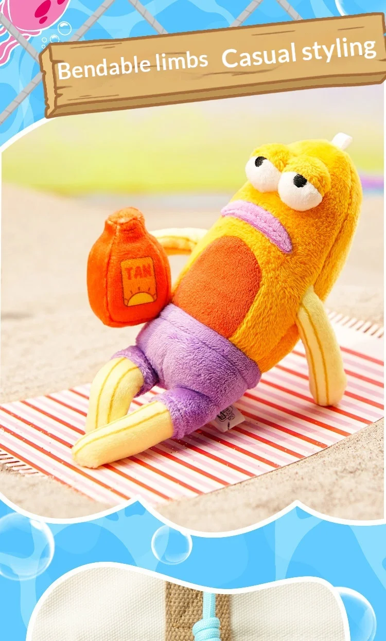 Original Bikini Bottom Stall Series Blind Box Bewegliche Figuren mit Hintergrund, Lustige Hässlich-Süße Flauschige Taschenanhänger Geschenk-Spielzeug – Detail 20