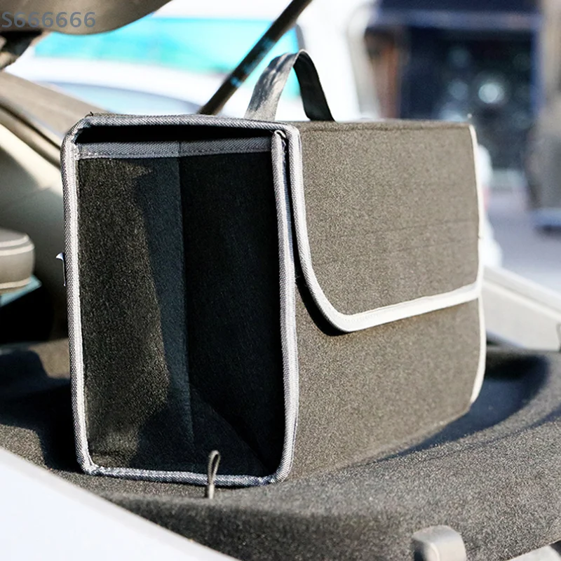 

Противоскользящая сумка для хранения автомобильных ботинок, аксессуар, большой мягкий фетровый органайзер для багажника автомобиля с отделениями