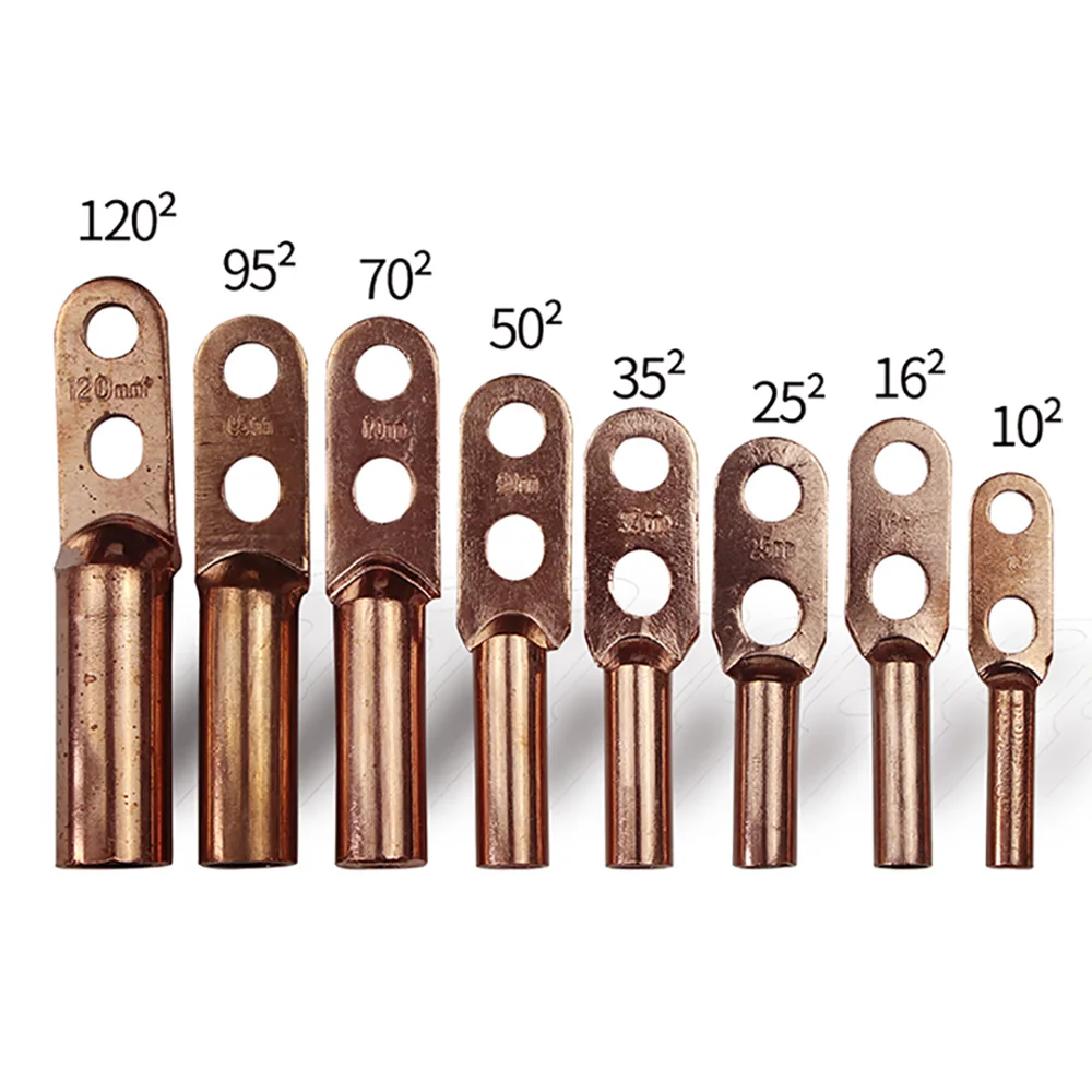 High quality Copper Electrical Bare Copper Ring Lugs Battery Crimp Terminals Electric Wire Cable Connectors Kit