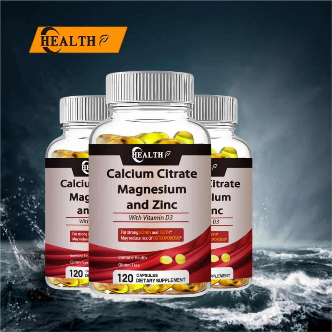 

HEALTH Calcium Magnesium Zinc Capsule Vitamin D3 for Strong Bones Teeth Heart Nerve Increase Immune System Function Supplement