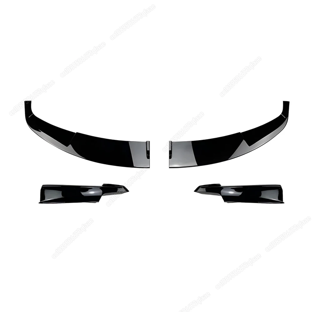 4 قطعة سيارة الجبهة حافة مصد السيارة المفسد الناشر الفاصل Bodykits لسيارات BMW 3 Series F30 F31 M-Sport 2012-2019 لمعان أسود ضبط #5