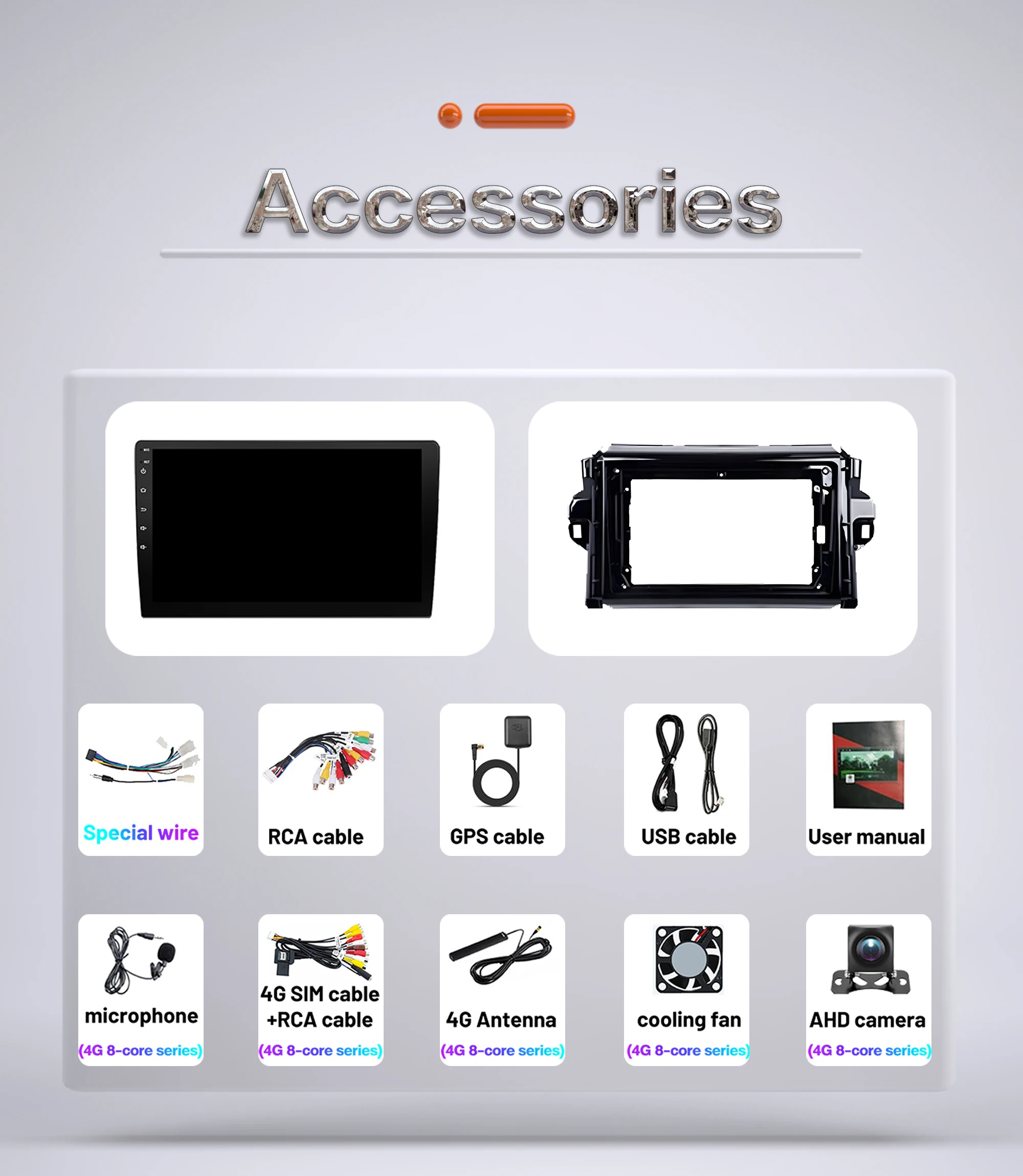 Auto Audio Per Toyota Fortuner 2 2015-2022 Multimediale Automotive Carplay Android Auto Wireless 8Core WIFI GPS Video Auto Stereo