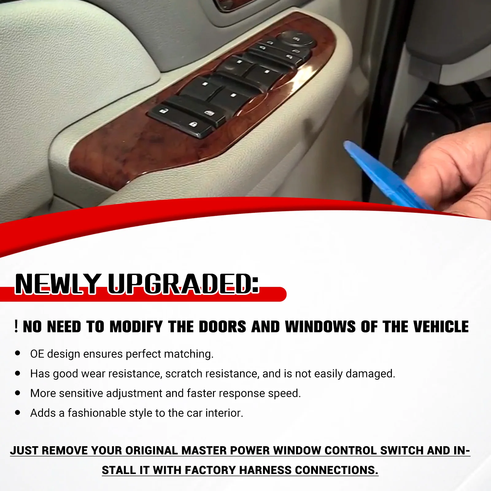 مفتاح تحكم رئيسي لنافذة الطاقة الجانبية للسائق الأمامي مع مفتاح مرآة قابل للطي مناسب لسيارة تشيفي سيلفرادو 11-13 20835553AD 25783951