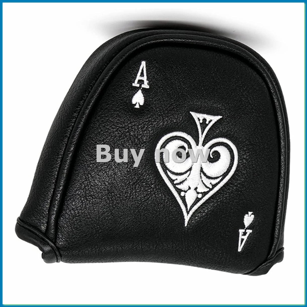 Putter Cover Headcover Mallet Putter Head Cover Magnetic Club Protective Case Fits Gift for Men Golfer-A14I