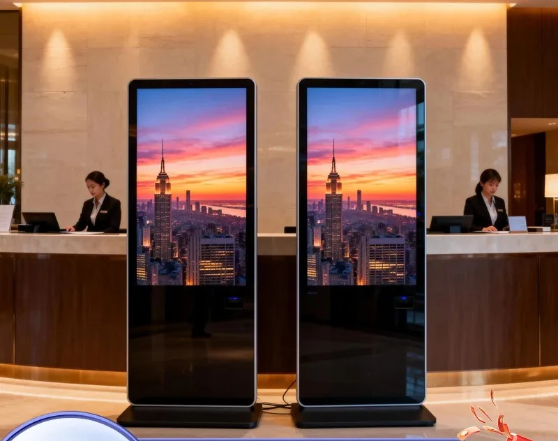 For 32 43 50 55 65 Inch Vertical Floor Standing LCD Advertising Machine Full Screen Touch Screen Digital Signage Kiosk