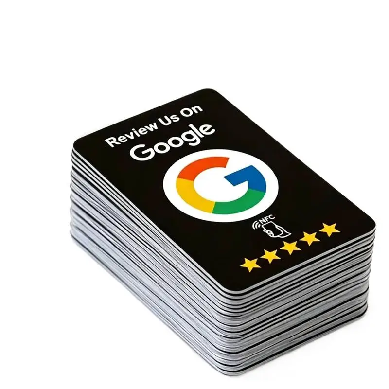 100 sztuk czarnych, wysokiej jakości, odpornych na zużycie, matowych, wielokrotnego użytku kart NFC do ocen Google, programowalnych kart NFC, przyjaznych dla użytkownika. — 2