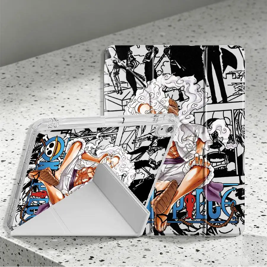 O-One Piece Luffy 5 Gear Tablet Case For Samsung Galaxy Tab A9 Plus S10 Lite A8 S8 S7 FE A11 S9 Plus With Pen Slot Cover