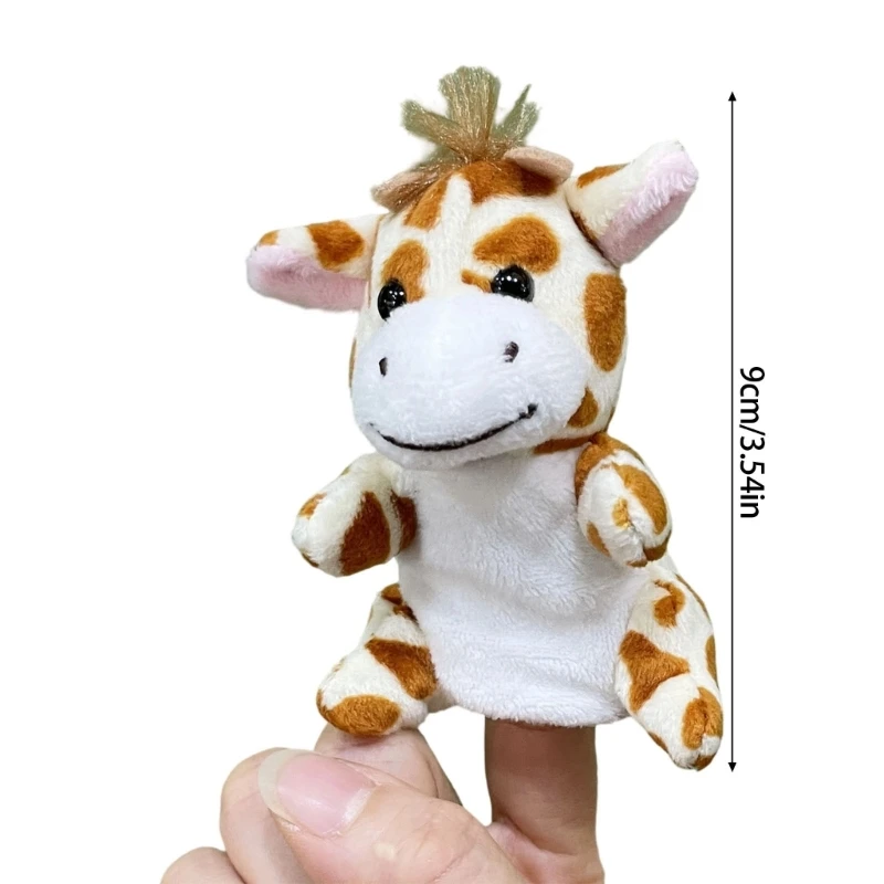 Marionnette à doigt d'animal dessin animé, joli jouet en peluche, jouet interactif liaison familiale, 15UB