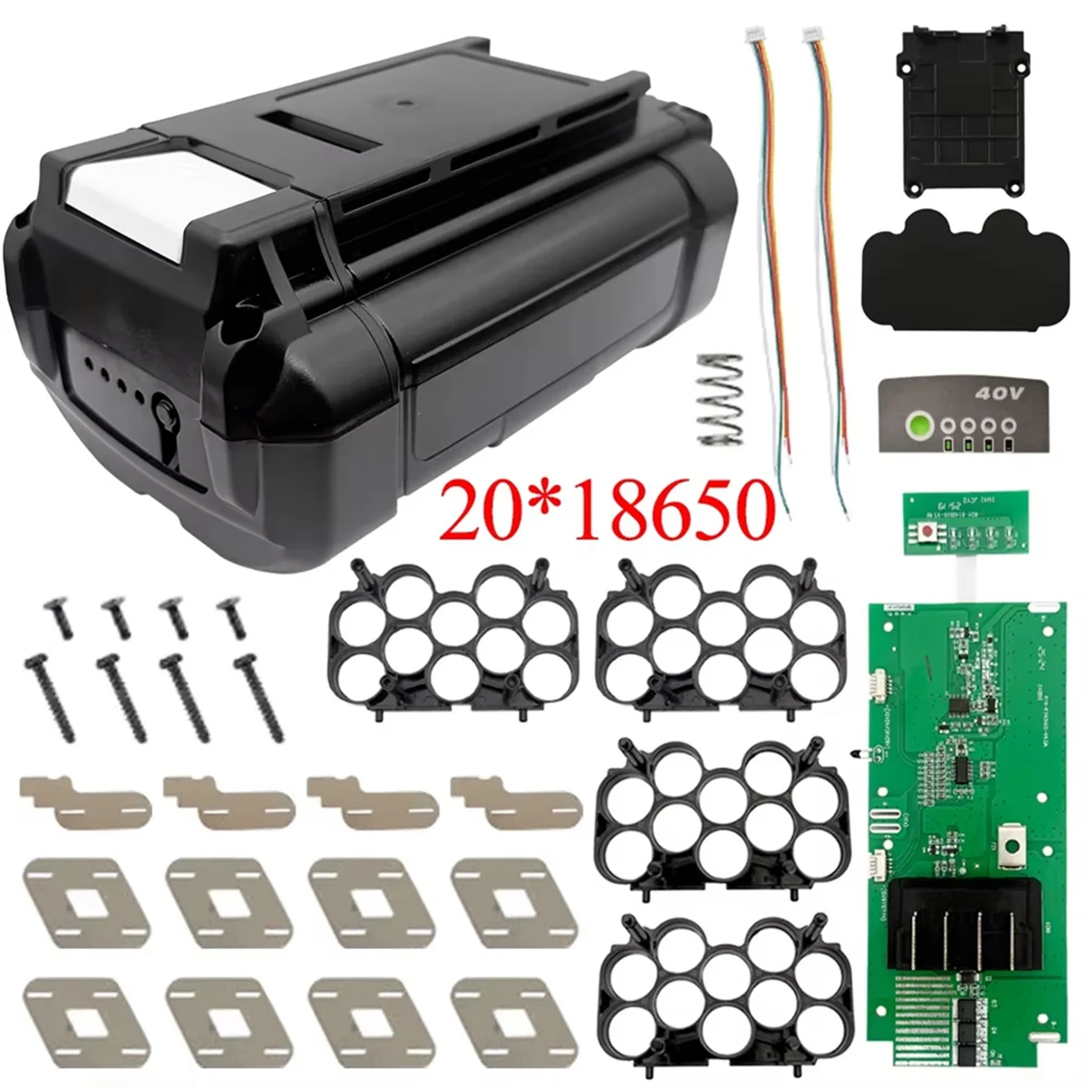 

AA25 OP4040 Lithium Battery Plastic Case Shell Housings PCB Protection Circuit Board for 40V Battery OP4026A OP4050