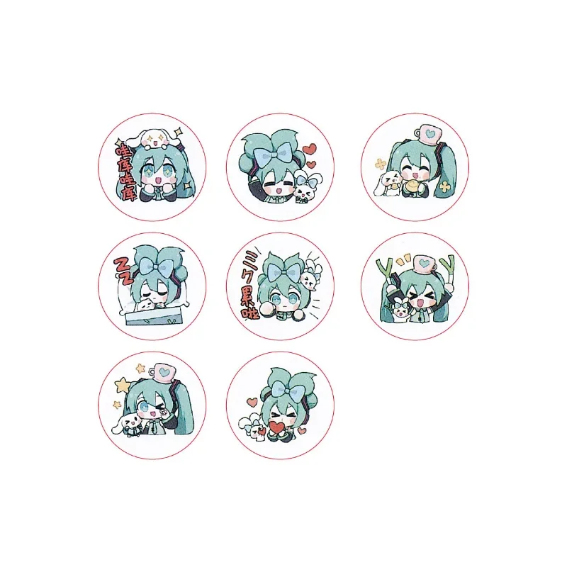 500pcs Hatsune Miku Stickers Kawaii Children DIY Gift Sealing Label Cartoon Envelope Sealing Scrapbooking Decoration Stickers