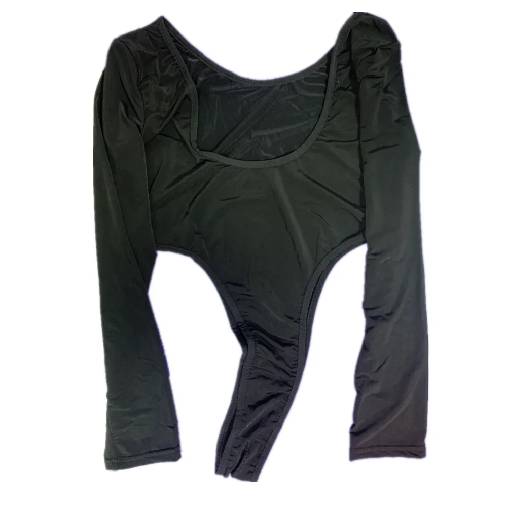 Leotard Bodysuit Thong Costume Women Bodysuit Ice Silk Bodysuit Women's See Through Lingerie with Thong Bottom