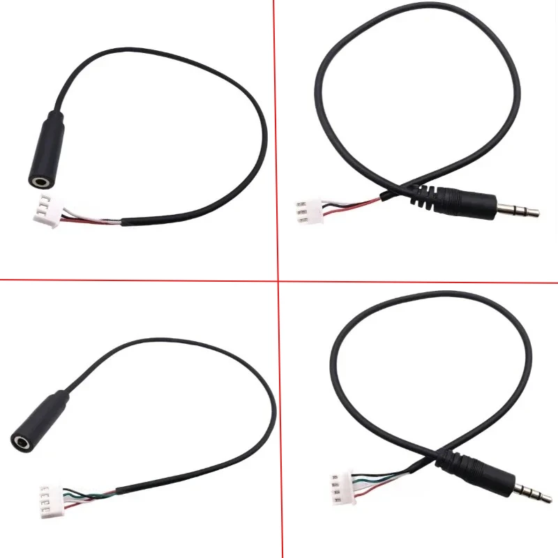 

5/10Pcs AUX3.5mm Audio Cable AUX Extension Cord Male/Female to XH2.54mm 3P/4P Connection Signal Cable Terminal Wire Length 30CM