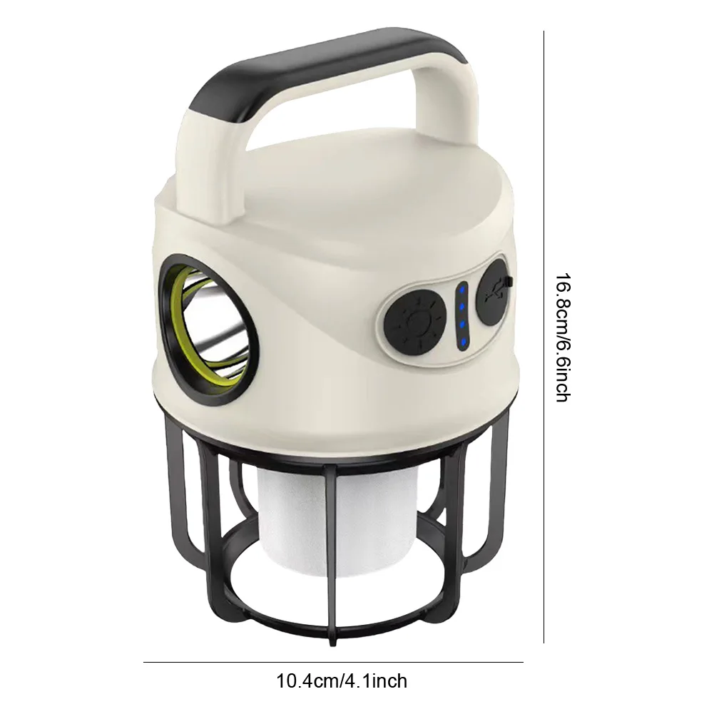 Portable LED Flashlight USB Rechargeable 1200mAh Hanging Tent Light Super Bright Portable Camping Light for Emergency Adventure