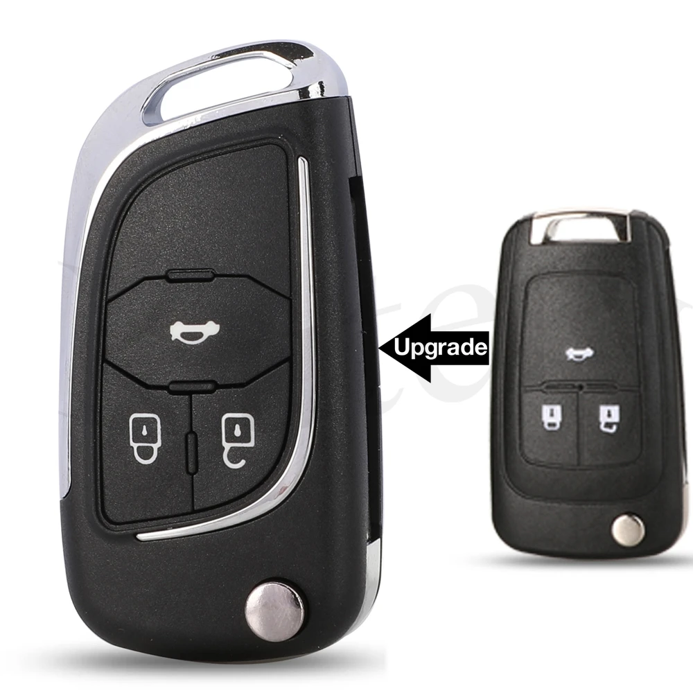 jingyuqin Upgrade Modified Flip Folding Remote car Key Shell case For Chevrolet Cruze Epica Lova Camaro Impala 3 Buttons