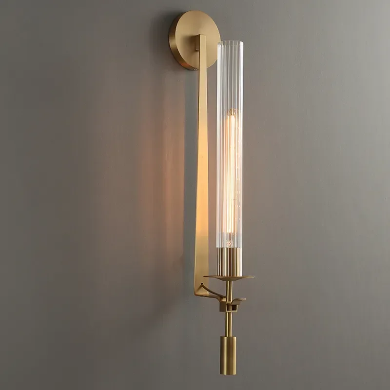 

Gold American Nordic Sconce New Retro vintage Living Room Bedroom Porch Aisle Balcony Dining Decor Light