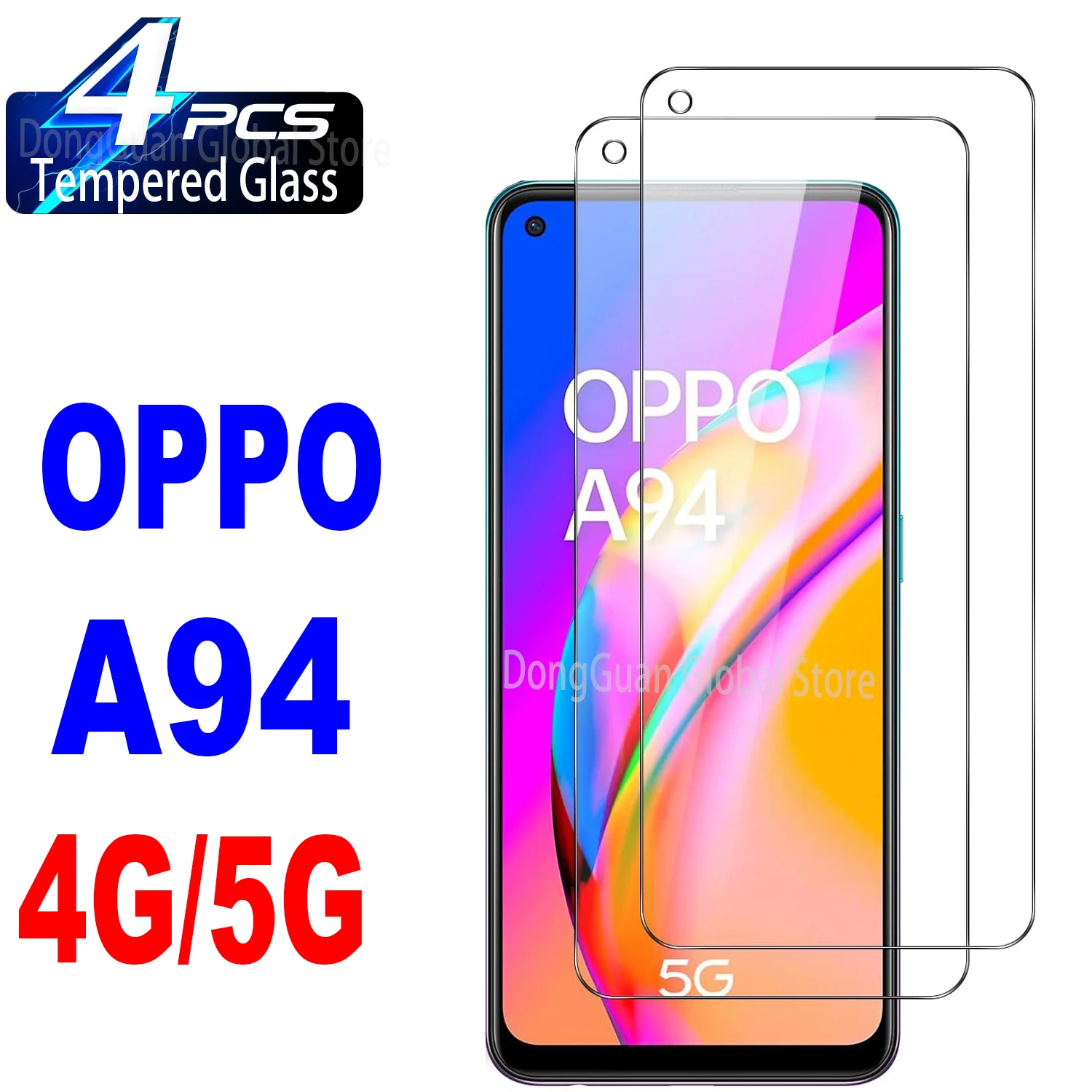 

2Pcs/4Pcs 9H Tempered Glass For OPPO A94 5G Screen Protector Glass Film